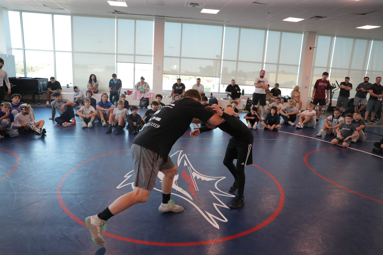Jason Nolf coaching a clinic
