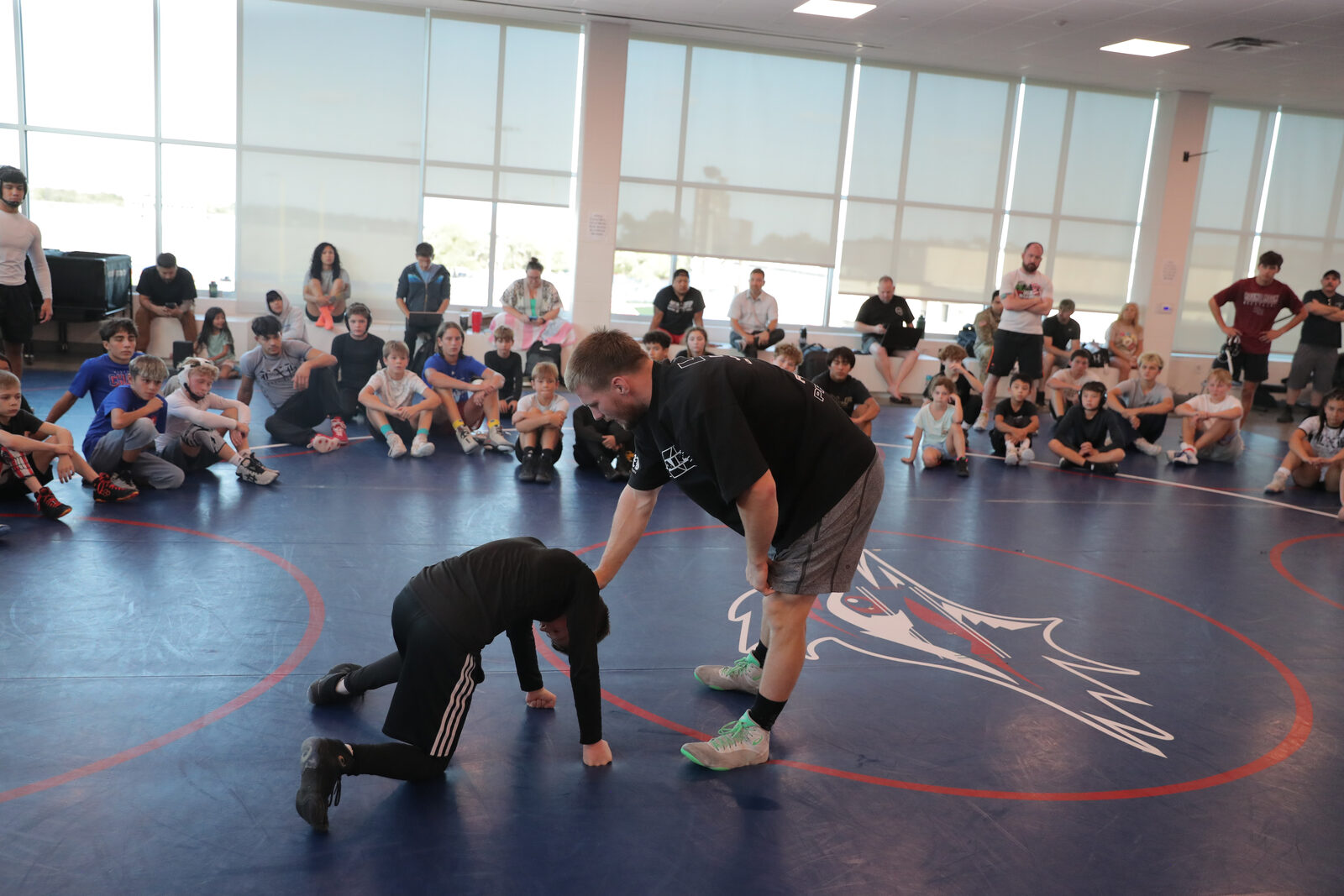 Jason Nolf running a clinic